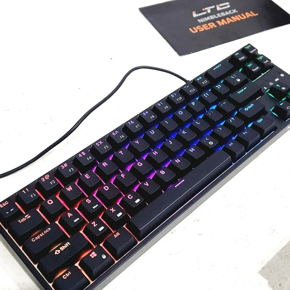 LTC NB681 65% RGB Mechanical Keyboard –‎ Hot-Swap Brown Switch, 68 Keys, Black